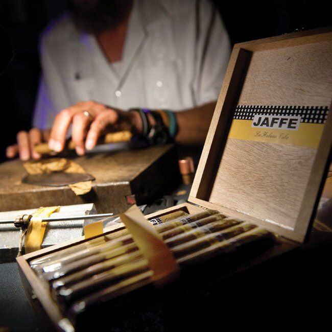 At the after-party on the beach, guests enjoyed hand-rolled cigars, tacos and cotton candy.