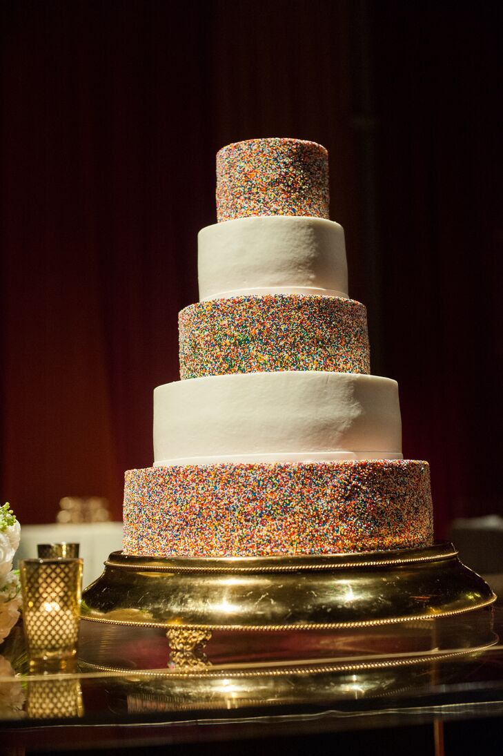 Colorful Sprinkle Wedding Cake