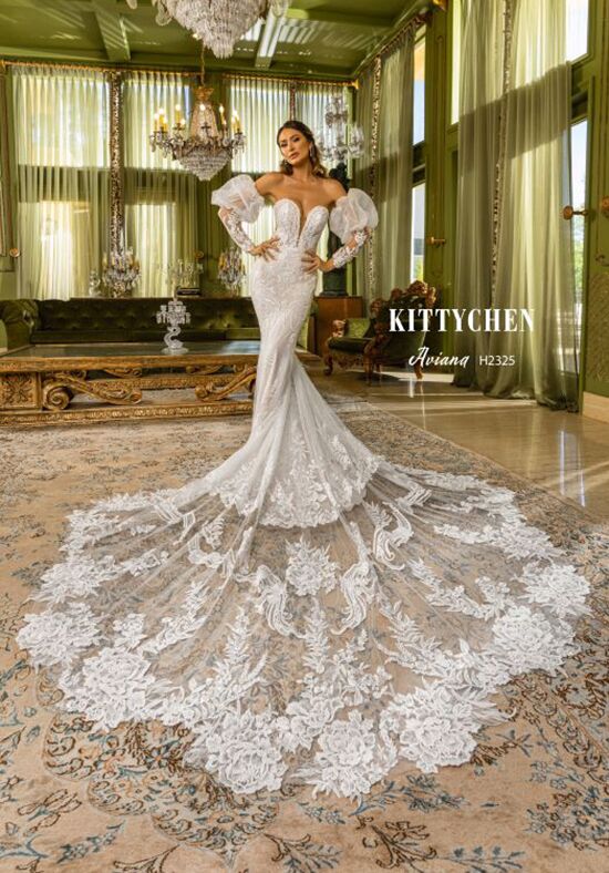 KITTYCHEN AVIANA, H2325 Fit-and-Flare Wedding Dress - 1