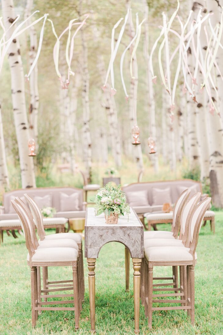 Antiqued Gold Cocktail Table