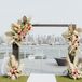 Bohemian Wedding Arch With New York Skyline View Background