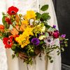 This Couple Hosted a Bright Rainbow-Themed Wedding at Coopers Hall in Portland, Oregon