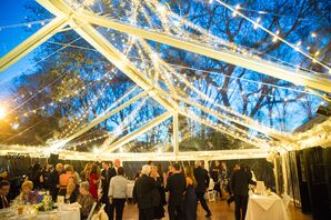 Clear Reception Tent With String Lights