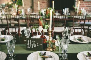 Black-and-White Wooden Table Numbers