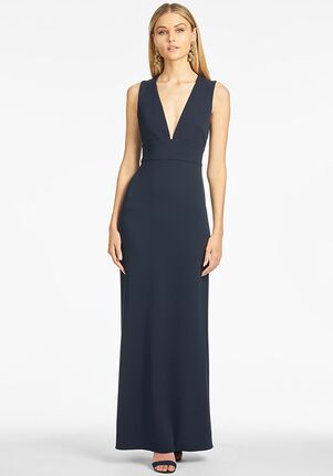 Sachin & Babi Loretta Gown - Navy V-Neck Bridesmaid Dress