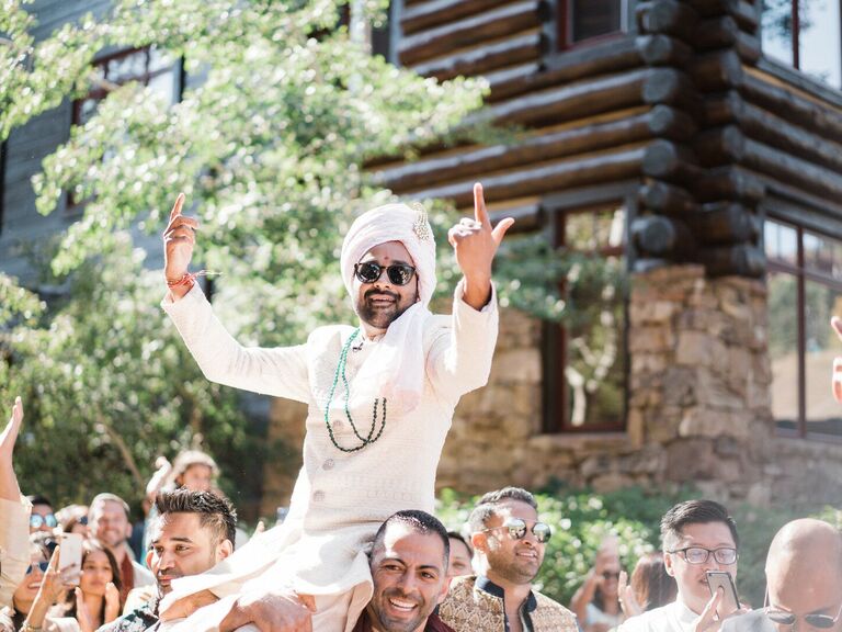 groomsmen and groom