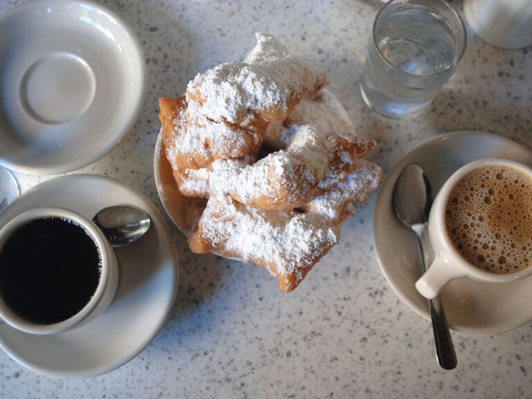 Delectable beignets from Cafe du Monde in New Orleans, LA