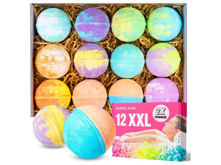 Set of 12 large bath bombs junior bridesmaid gift