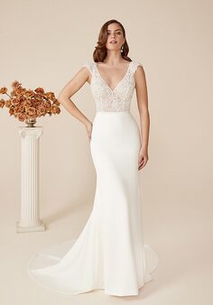 Justin Alexander Darika Fit-and-Flare Wedding Dress