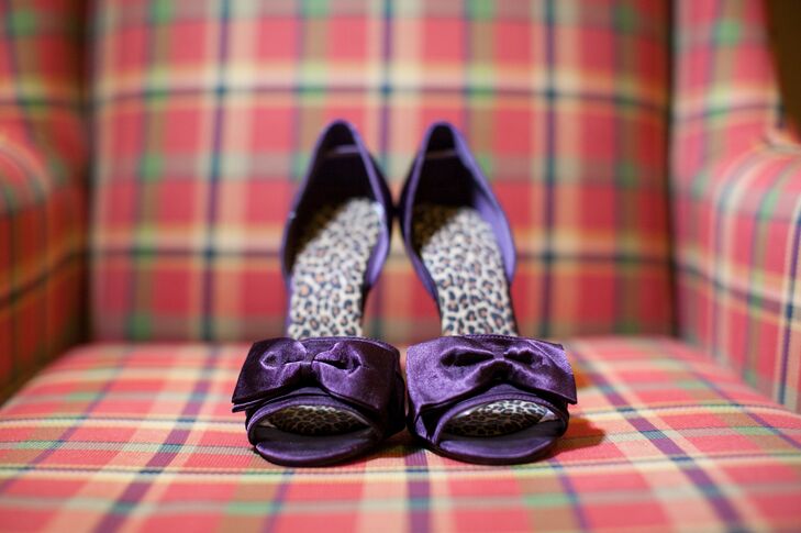 Purple Satin Bridal Shoes