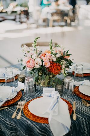 Tablescape at the Sandbar Restaurant in Anna Maria, Florida