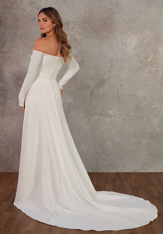 Essense of Australia D4470 Column Wedding Dress - 4