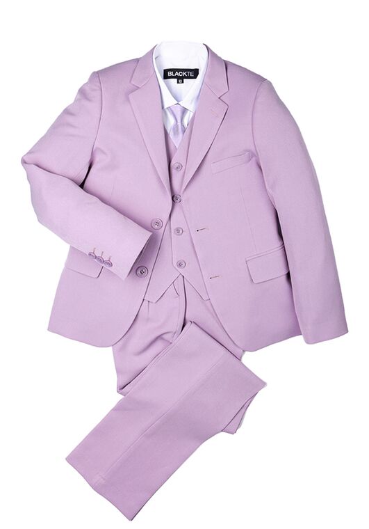BLACKTIE "Liam" Lavender Suit (5-Piece Set) Flower Girl Dress and Ring Bearer Outfit - 4