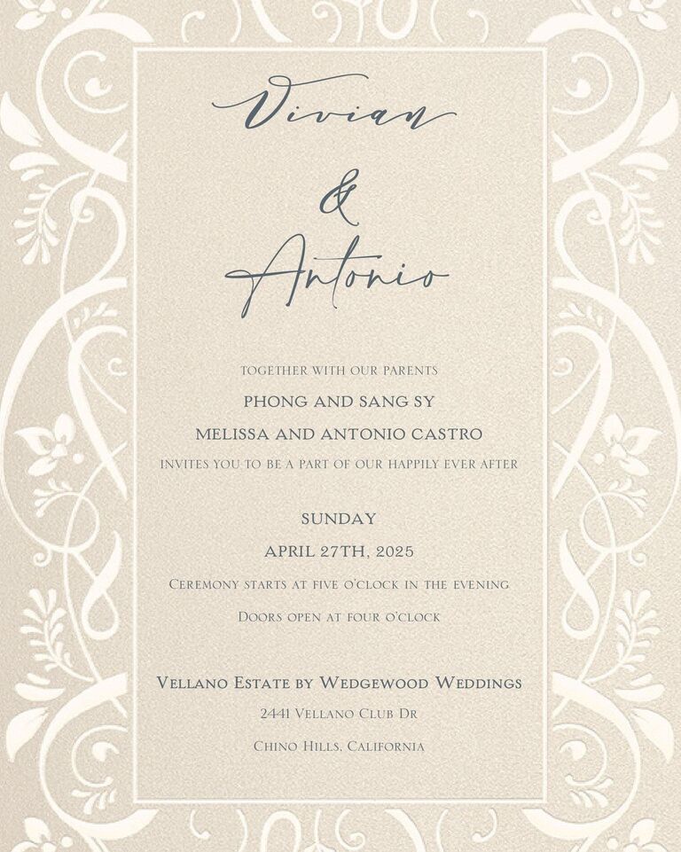 Vivian & Antonio Home Page Banner