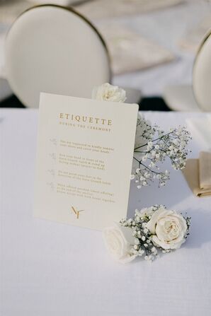Sikh Signage, Guest Etiquette for Sikh Ceremony, White and Gold