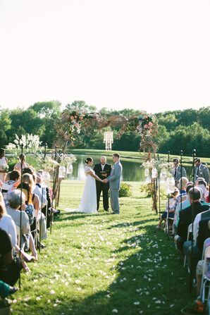 Waterfront, Backyard Wedding Ceremony