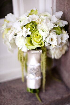 White and Green Bridal Bouquet