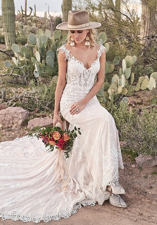 Lillian West 66012 A-Line Wedding Dress - 4