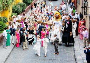 Traditional Mexican Mojiganga Parade