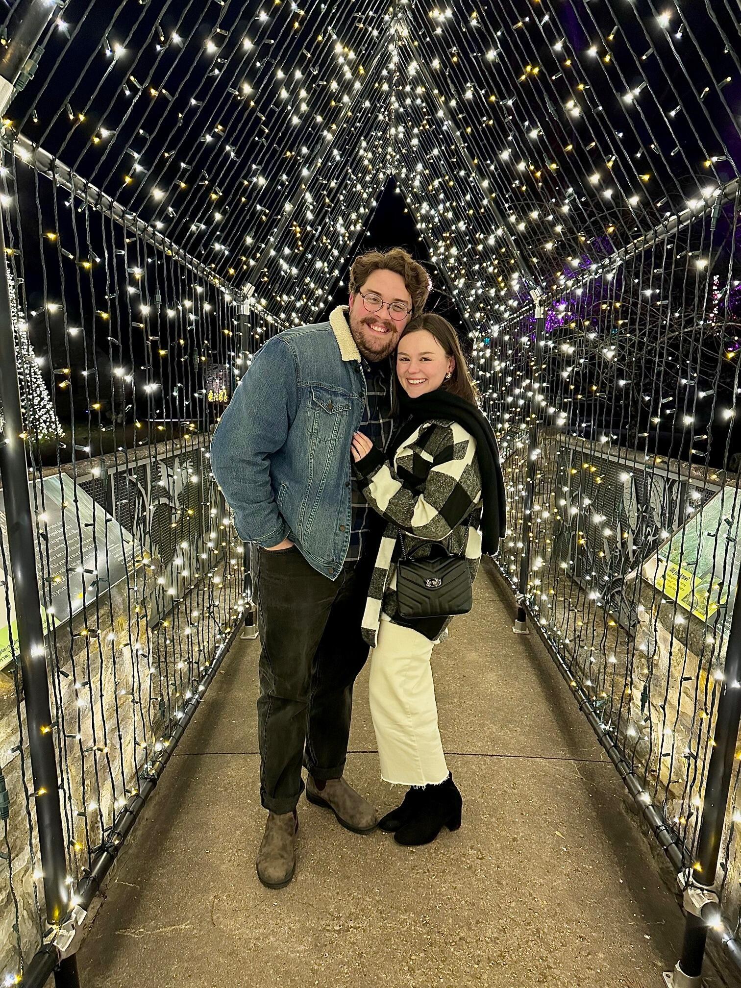 John suprised Mary Charles with a "secret date", as John calls them, to look at Christmas lights. Honorable mention: John planned a secret date where he took Mary Charles to a book store so they could both pick out a new book and read together all day.