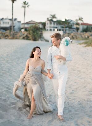 Couple Portraits at Beach Wedding in San Diego