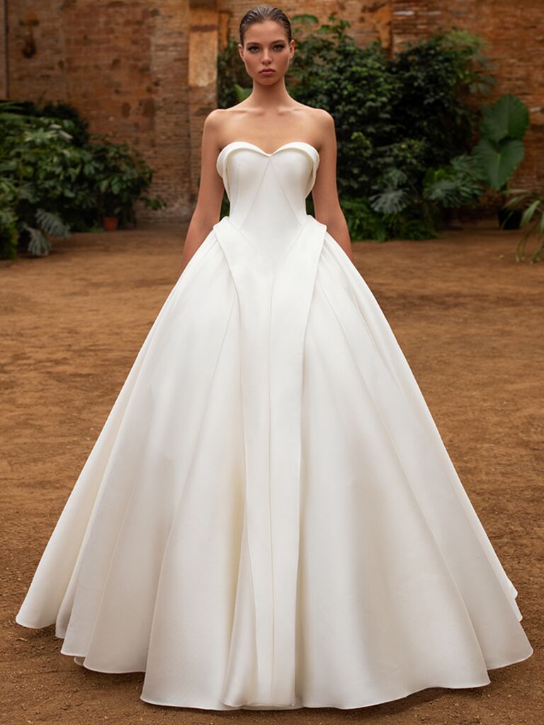 Zac Posen for White One strapless ballgown