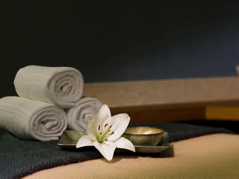 Towel rolls and flower, Hyatt Regency Mission Bay Spa and Marina