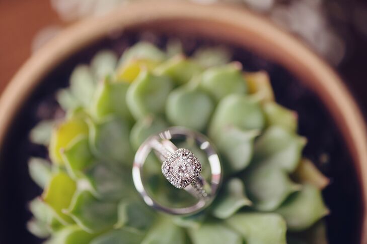 Cushion-Cut Diamond Ring with Halo