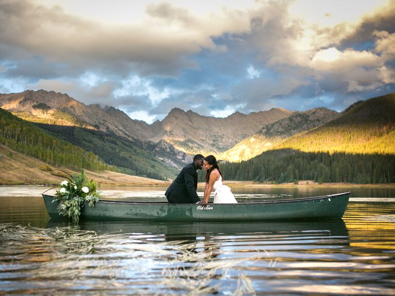 Camp wedding venue in Vail, Colorado.