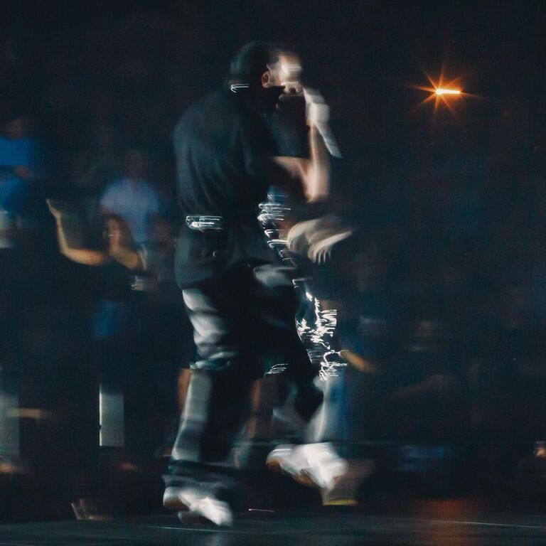Drake performing 