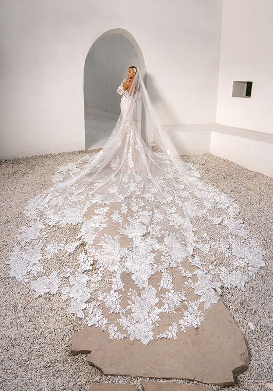 KITTY CHEN SOLANA, H2433 Fit-and-Flare Wedding Dress - 3