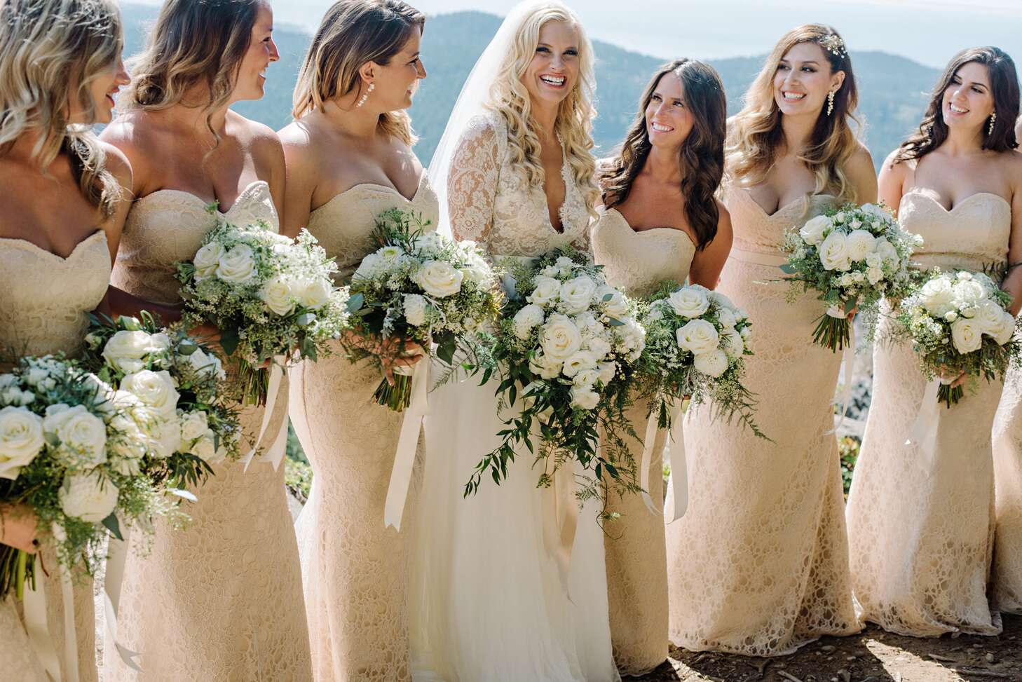 Elegant Champagne Gold Bridesmaid Dresses