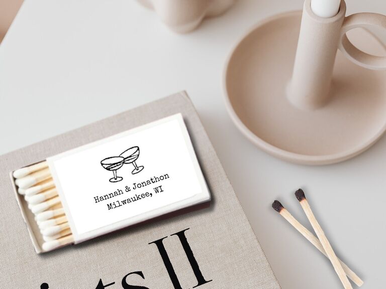wedding favors matchboxes