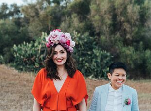"We had no official theme but after a rocky, 18-month start (this was the first same-sex, mixed-race, British-Chinese wedding either of us had ever se