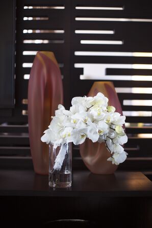 Architectural White Orchid Bouquet