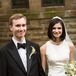 Classic Black Tux and Column Wedding Dress