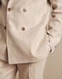 Tie Bar The Dearborn Linen Oatmeal Double Breasted Jacket Brown Tuxedo - thumbnail - 4