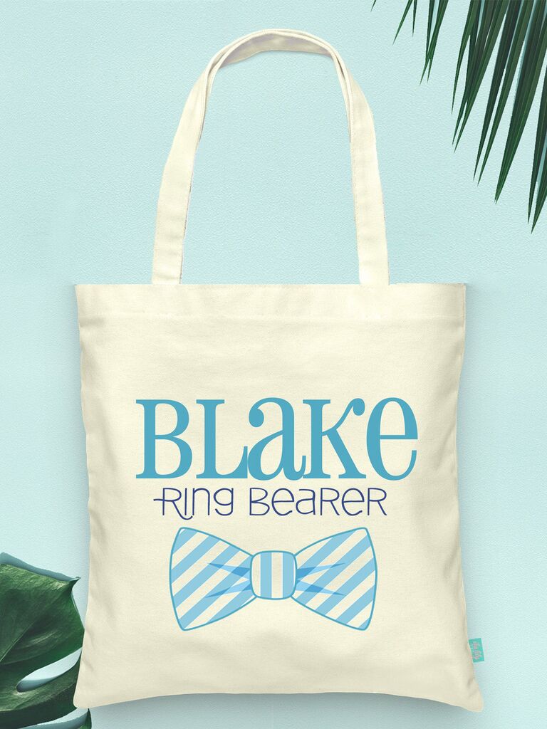 Canvas tote bag ring bearer gift