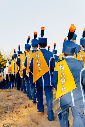 High School Marching Band at Napa, California, Wedding