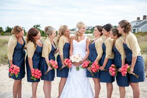 Navy J. Crew Bridesmaid Dresses