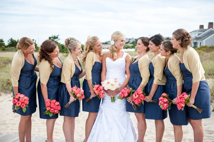 Navy J. Crew Bridesmaid Dresses