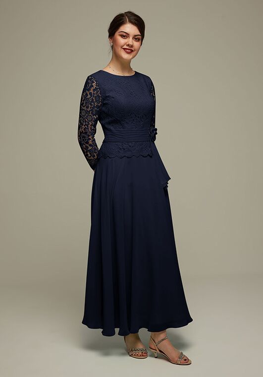 AW Bridal AW Tallie Dress Blue Mother Of The Bride Dress - 5
