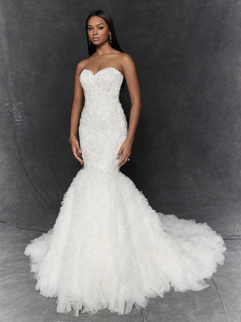 ruffle wedding dress
