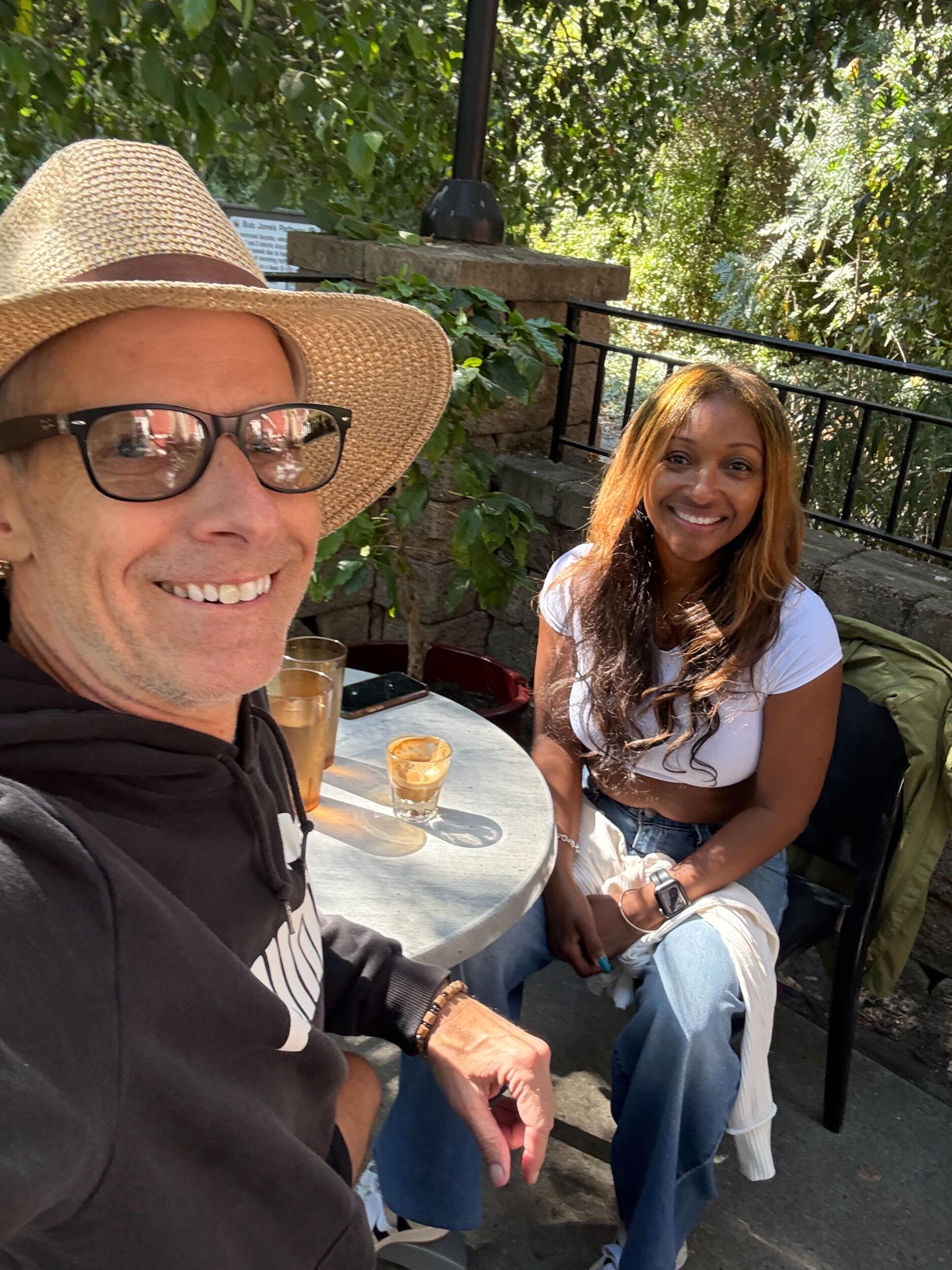 Our morning breakfast in San Luis Obispo - I had no idea that Jimmy would propose that same evening???💗😍🤭
