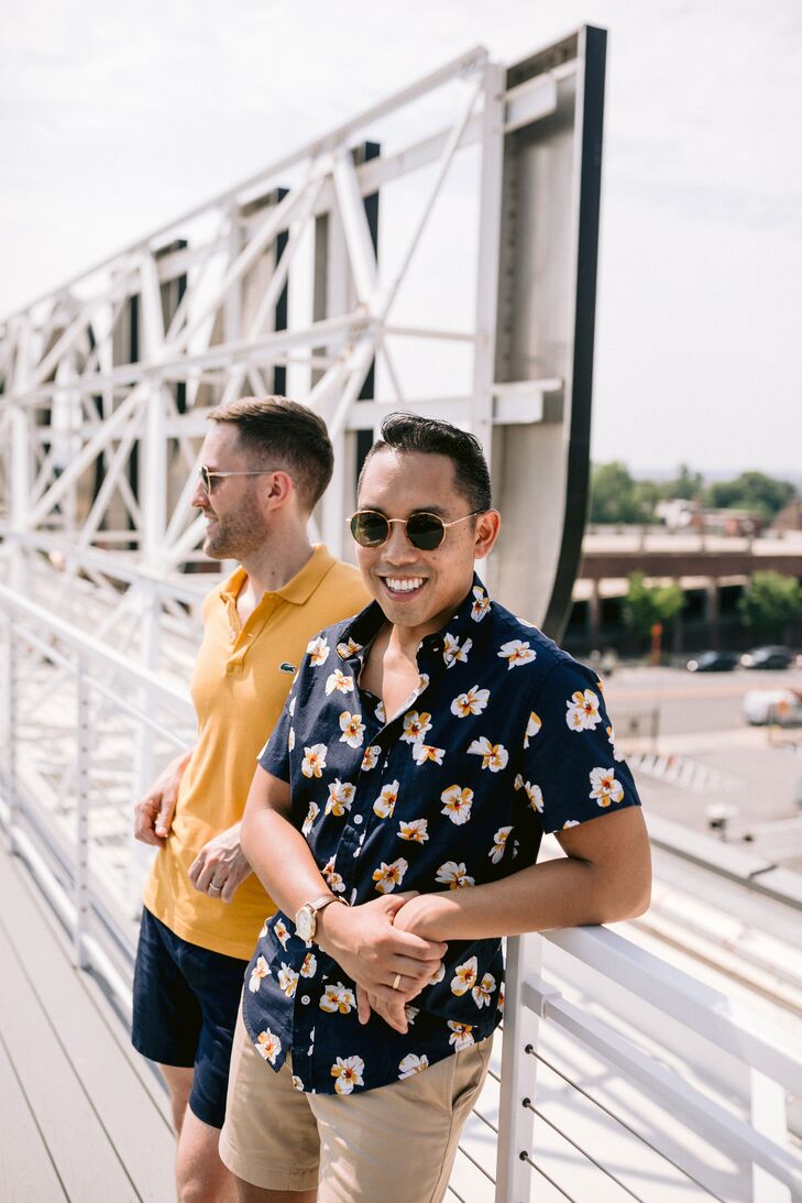 Engagement Photo on Rooftop of Union Station in Washington, DC