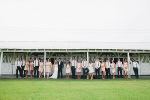 Wedding Party in Front of Stables