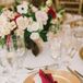 Red Linen Tied with Fall Acorns