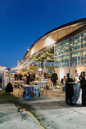 Outdoor Reception at Hunter-Gatherer at Curtiss Wright Hangar in Columbia, South Carolina