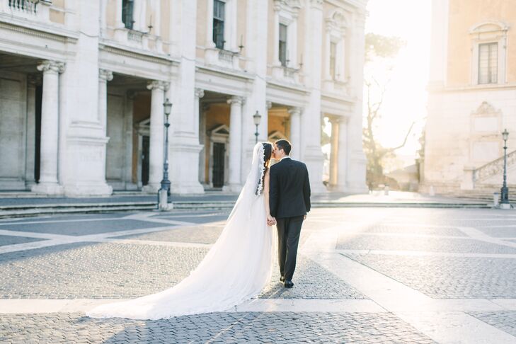 With Silje and Tommy's friends and family scattered across Europe, travel was unavoidable. Instead of gathering everyone together in their Norwegian home, the pair took the opportunity to gather everyone together in the historic hills of Rome, where guests could take in the sights as well as celebrate with the couple.