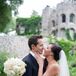 "Initially, I was going to wear my hair up to show off the back of the dress but I changed my mind the day of the wedding," says Ashley. She chose to wear her hair down and to the side, draped over one shoulder.